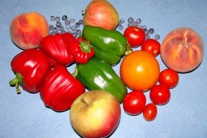 Egészséges zöldségek és gyümölcsök